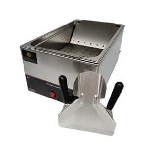 Verwarmde friet uitschepbak 